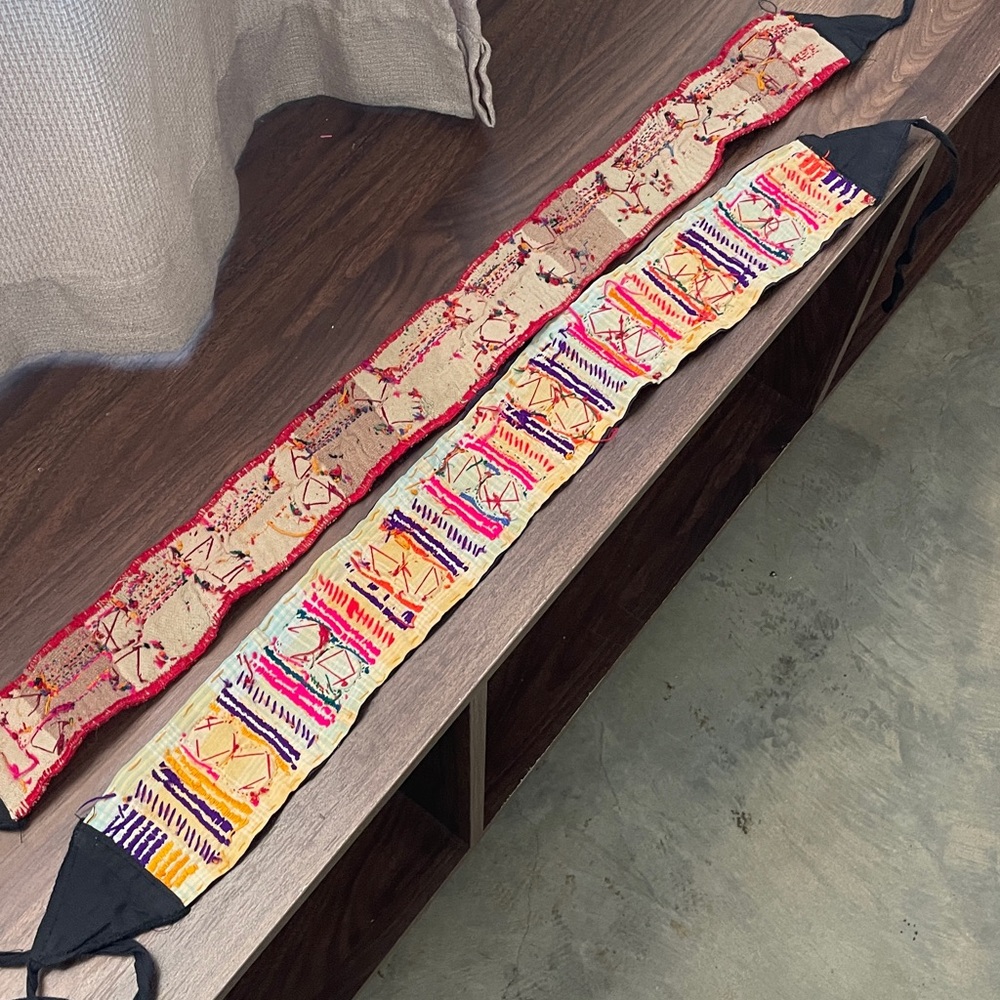 Handmade Rajasthani Colorful Embroidered Textile Belts - Picture 2 of 2